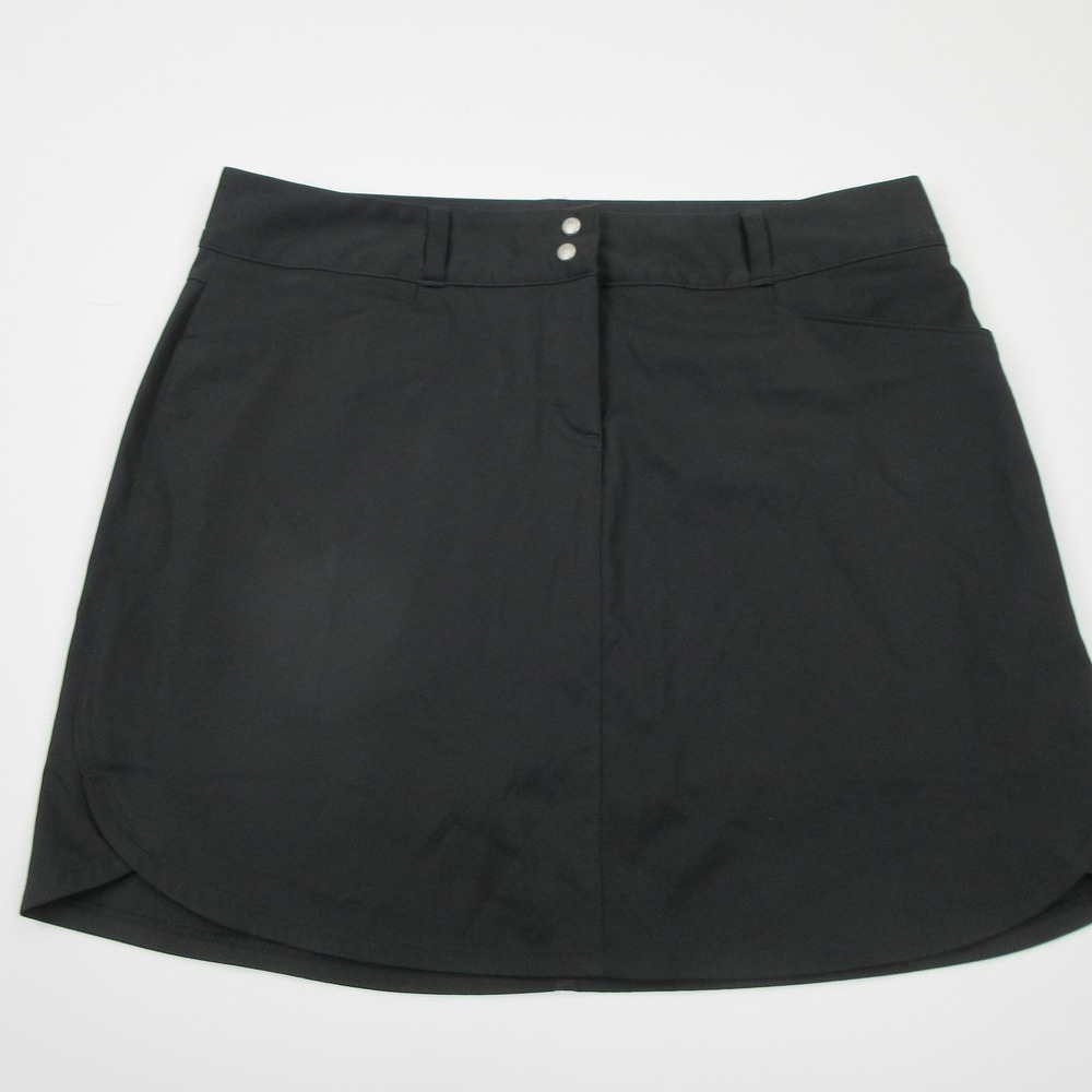 Adidas Athletic Skort Womens 8 Black Short Running Jogging Pockets‎ Logo